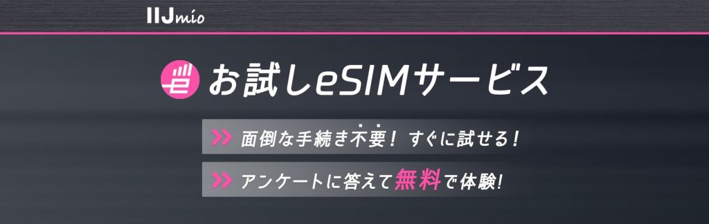 IIJmio お試しeSIMサービスを利用してみた 申し込み〜eSIMの導入までを解説