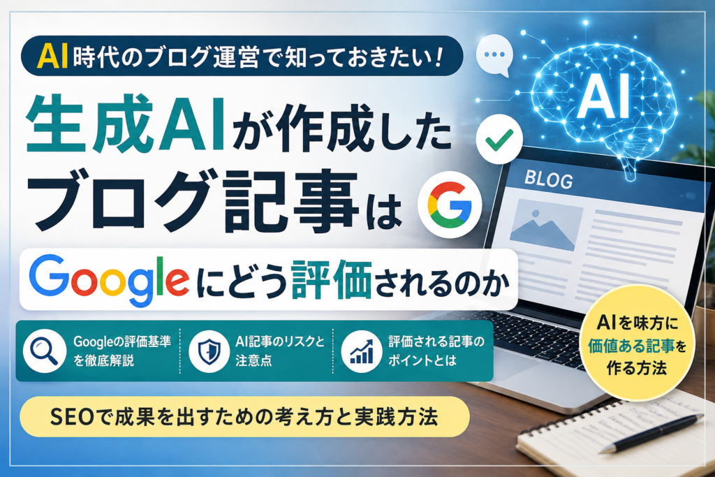 生成AIが作成したブログ記事はGoogleにどう評価されるのか