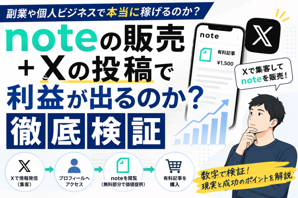 noteの販売＋Xの投稿で本当に利益が出るのか？実際に検証して見えてきた現実