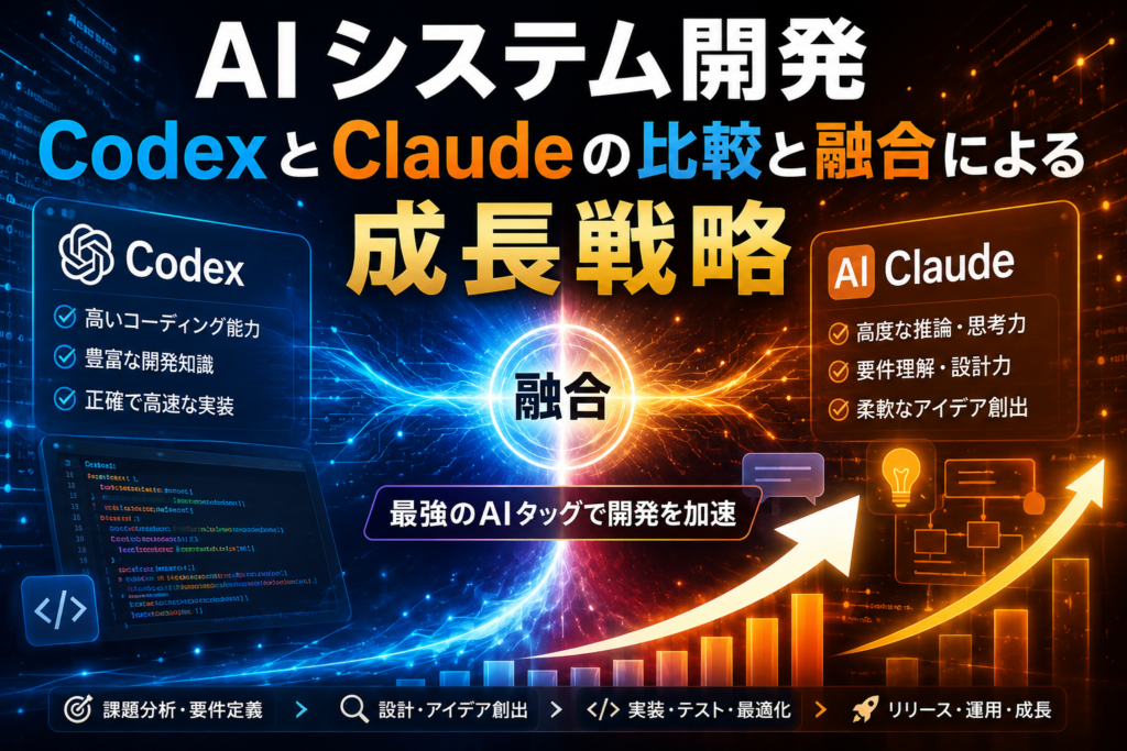 AI システム開発 codex claudeの比較と融合による成長戦略