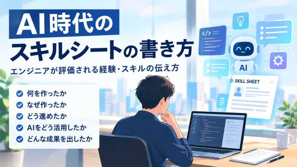 AI時代のスキルシートの書き方｜エンジニアが評価される経験・スキルの伝え方